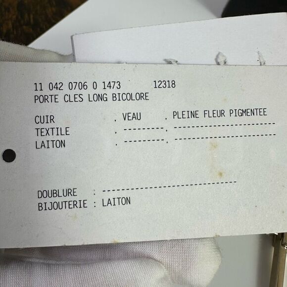Gucci Bicolor Long Porte Cles Keychain Leather Metal With Pouch And‎ Box - Picture 12 of 12